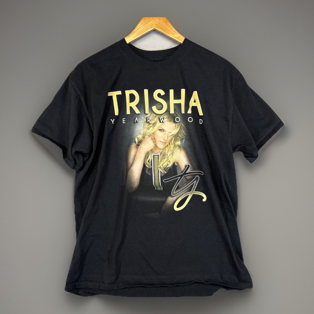 Trisha Yearwood Garth Brooks World Tour Concert 2014-2016 T-shirt Black Size L